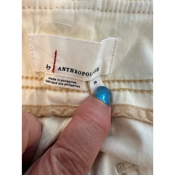 NWOT by Anthropologie Emma Coastal Minimalist Classic Wide Leg Ankle Crop Pants - Picture 12 of 14